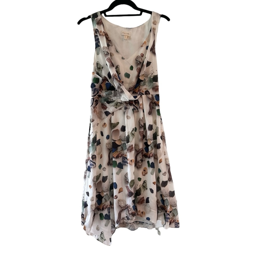 Anthropologie Meadow Rue Beach Treasures Rock Assymetrical Dress size 2